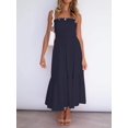 thumbnail image 2 of SURJDE Women's Summer Bohemian Floral Printed Strapless Beach Party Long Maxi Dress, 2 of 7