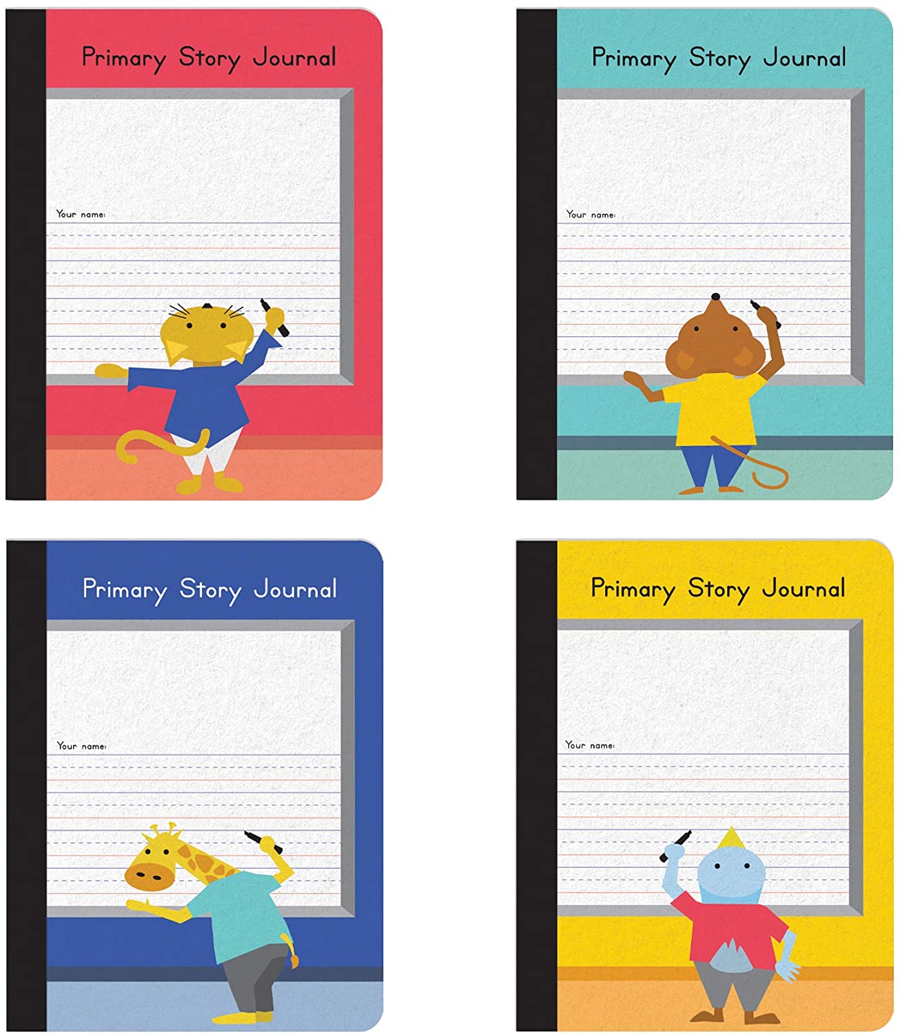 Oxford Primary Composition Notebooks, Kids Handwriting  Drawing Story  Journal, Pre-K, Grades K-2, 100 Sheets/200