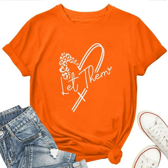 Let Them Women's T-Shirt – Minimalist Inspirational Graphic Tee, Soft Casual Motivational Top