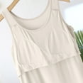 thumbnail image 5 of Women Summer Basic Camisole with Built in Bra, Sleeveless Round Neck Slim Tank Tops, Suitable for All Seasons and Any Occasion Beige XL, 5 of 5