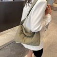 thumbnail image 3 of Women Canvas Shoulder Bags Solid Crossbody Messenger Bag Zipper Handbag(Blue), 3 of 8