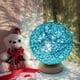 thumbnail image 4 of Lámpara de mesa con bola de ratán y luz nocturna con atenuación creativa, luces decorativas rurales para dormitorio infantil (azul, lámpara con atenuación USB), 4 of 7