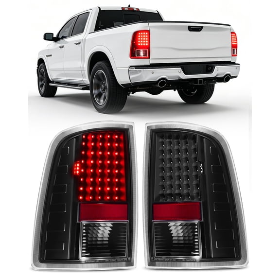 SPEEDWOW LED Tail Light Fit For 2009-2018 Dodge Ram 1500/2500/3500 LED Tail Lights Assembly Pair