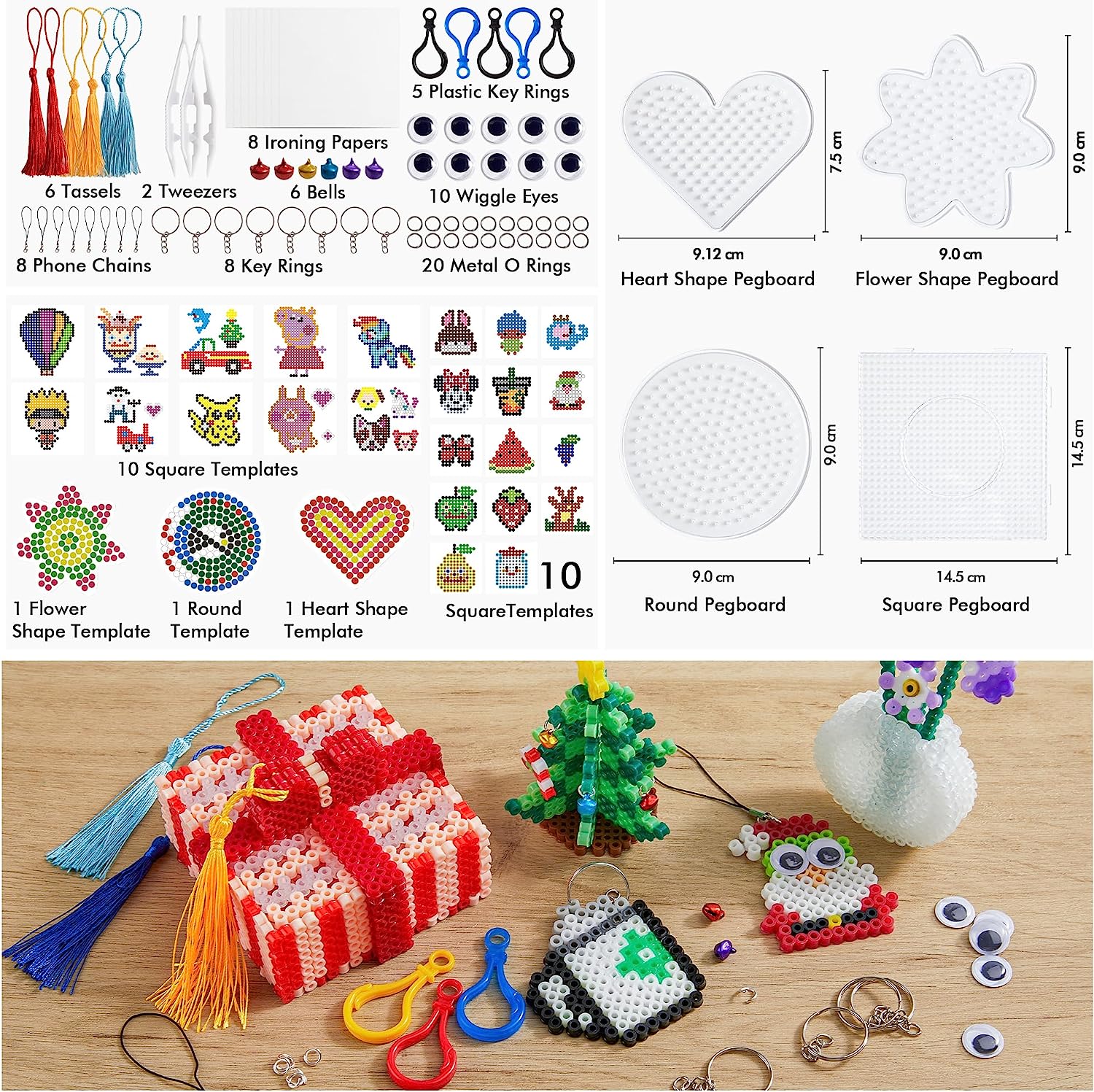 INSCRAFT Unisex Fuse Beads Kit, Assorted Colors, 21,000 Pieces
