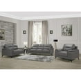 thumbnail image 4 of Pemberly Row Leather Match Loveseat in Dark Gray, 4 of 7