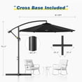 thumbnail image 2 of CHYVARY 10ft Outdoor Round Offset Umbrella Patio Cantilever Outside Hanging Umbrella for Deck, Poolside and Patio, Black, 2 of 8