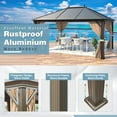 thumbnail image 4 of Hommow 10' X 13' Hardtop Gazebo, Galvanized Steel Metal Roof Gazebo, Permanent Pavilion Gazebo with Aluminum Frame for Patios, Gardens, Lawns, 4 of 9