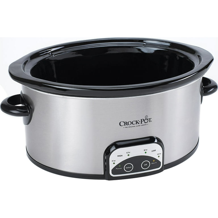 Crock-Pot Smart Pot 6 Quart Slow Cooker, Brushed Stainless Steel 