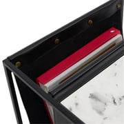 ClickDecor Wilson Magazine Storage End Table Marble Print