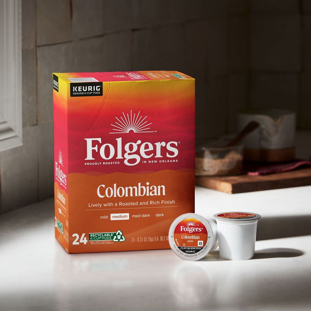 Folgers Colombian Medium Roast Coffee - Keurig K-Cup Pods - 24ct - Pack of 2