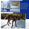 thumbnail image 7 of Waterproof Dog Shoes for Small Dogs, Anti-Slip Dogs Boots & Paw Protector for Snowy Day, Summer Hot Pavement Dog Booties with Reflective Straps, Cat Dog Shoe for Indoor Hardfloors (Blue, 5), 7 of 7