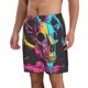 thumbnail image 2 of Balery Neon Gothic Skull Moon Traje de Baño Estilo Hawaiano para Hombre, Shorts de Secado Rápido con Bolsillos-XX-Large, 2 of 6