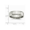 thumbnail image 6 of Solid Stainless Steel Bevel Step Edge 7mm Plain Classic Wedding Band Ring Size 7, 6 of 7