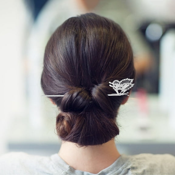 LOLIPPYY 10Pcs Decorative Silver Butterfly Hairpins Hair Sticks for Buns Ideal for Formal and Hanfu