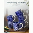 thumbnail image 3 of Coffee Mugs Set of 6 16 oz Large Porcelain Coffee Cups with Handle for Coffee Tea and Cocoa Ceramic Coffee Mug for Women Men Housewarming Wedding Gift Vintage Blue, 3 of 6