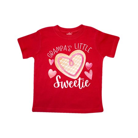 

Inktastic Grampa s Little Sweetie with Pink Heart Cookie Gift Toddler Boy or Toddler Girl T-Shirt