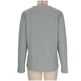 thumbnail image 5 of Uootdi Plus Size Long Sleeve Henley Shirts for Women V Neck Gift Button Down Ribbed Knit Tunic Tops Fall Winter Pullover Top, 5 of 7