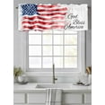 thumbnail image 4 of Independence Day Valances for Windows, Rod Pocket Kitchen Valance Curtains - Soft & Washable Small Window Treatment for Living Room,&nbsp;Bathroom, USA American Flag , 42x12 Inch, 1 Panel, 4 of 9