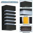 thumbnail image 5 of Aplique de pared para exterior, 18 W, LED, moderno aplique de pared para interior, xuanguan, aplique de pared para patio, aluminio, 3000 K, para sala de estar, balcón, patio, escaleras, 5 of 5