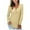 Beige, variant on qucoqpe Womens Long Sleeve Tops Pullover with Buttons Down Casual Solid Loose Fit V-Neck Tunics
