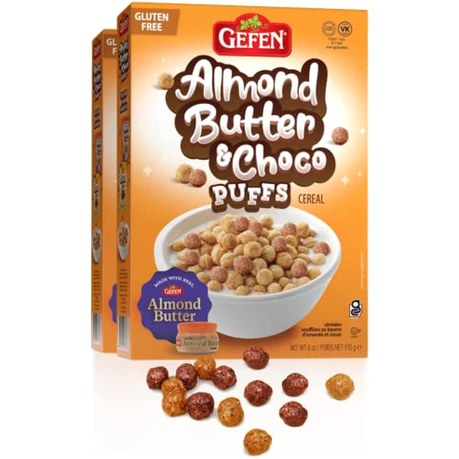 Gefen Gluten Free Almond Butter And Cocoa Puffs Cereal 6Oz (2 Pack