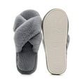 thumbnail image 5 of House Slippers for Women Memory Foam Open Toe Fluffy Shoes Fuzzy Indoor And Outdoor Slip On Soft Sole Womens Slippers, 5 of 9