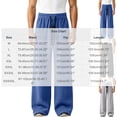 thumbnail image 3 of Cekizud Big and Tall Mens Sweatpants Elastic High Waist Textured Wide Leg Sweatpants Casual Straight Trousers, M-5XL, 3 of 9