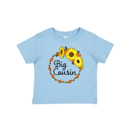 

Inktastic Big Cousin Sunflower Wreath Gift Baby Boy or Baby Girl T-Shirt