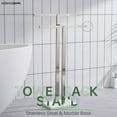 thumbnail image 2 of KOKOSIRI Bathroom Towel Rack 2-Tier Standing Towel Racks with Marble Base, Stainless Steel Freestanding Towel Bars, Thicken Steady Design, Brushed Nickel THS0001-BR, 2 of 7