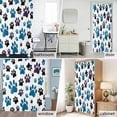 thumbnail image 2 of Dog Cat Paw Print Shower Curtain Set with Hooks, Blue Black Waterproof Fabric Bathroom Curtains Decor Home Accessories,Stall 36 X 72 Inch, 2 of 9