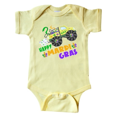 

Inktastic Happy Mardi Gras Monster Truck with Beads Gift Baby Boy or Baby Girl Bodysuit