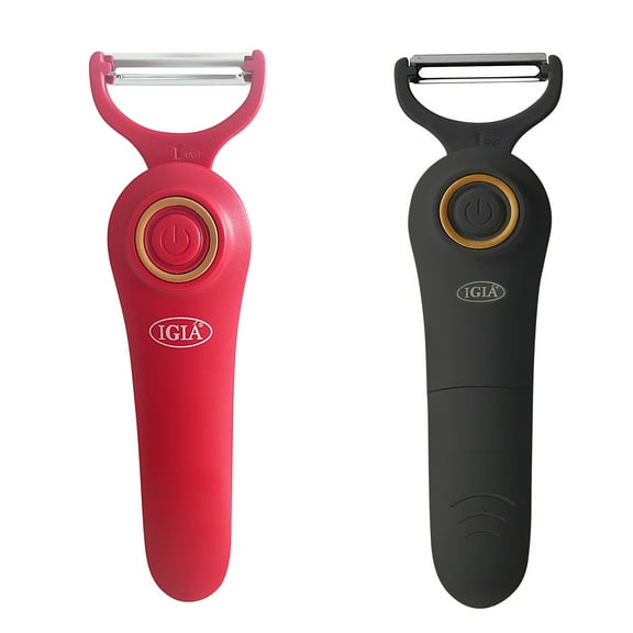 Milex Electric Handheld 3 IN 1 PEELER 2 Pic Back and Red