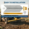 thumbnail image 2 of Heavy Duty Pine Straw Rake and Steel Table Set – 48" & 60" Durable Steel Spring Landscape Rakes with Global 2" Receiver for Lawn Tractors, ATV/UTV, Includes 48x30" NSF Stainless Steel Prep Table, 2 of 8