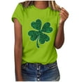 thumbnail image 1 of TopLLC St. Patrick's Day Patricks Day Chemises pour Femmes Hauts de Sarrau St Patricks Day Mode pour Dames St. Imprimé Manches Courtes Col Rond Chemise Femme Décontractée Ample, 1 of 4