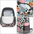 thumbnail image 4 of Pioneer Flower Floral Print Pattern 17" School Backpacks for Teens,Waterproof Oxford Fabric,S-Shape Padded Straps for School,Travel,Hiking,Camping, 4 of 5