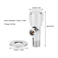 thumbnail image 4 of Copper Thread G1/2in Copper Triangular Angle Valve Water Stop Valve Bathroom Kitchen Accessories, 4 of 8
