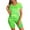 Mint Green, variant on Jiyugala Women's Two Piece Outfits For Women Short Sleeve V Neck Biker Shorts Set