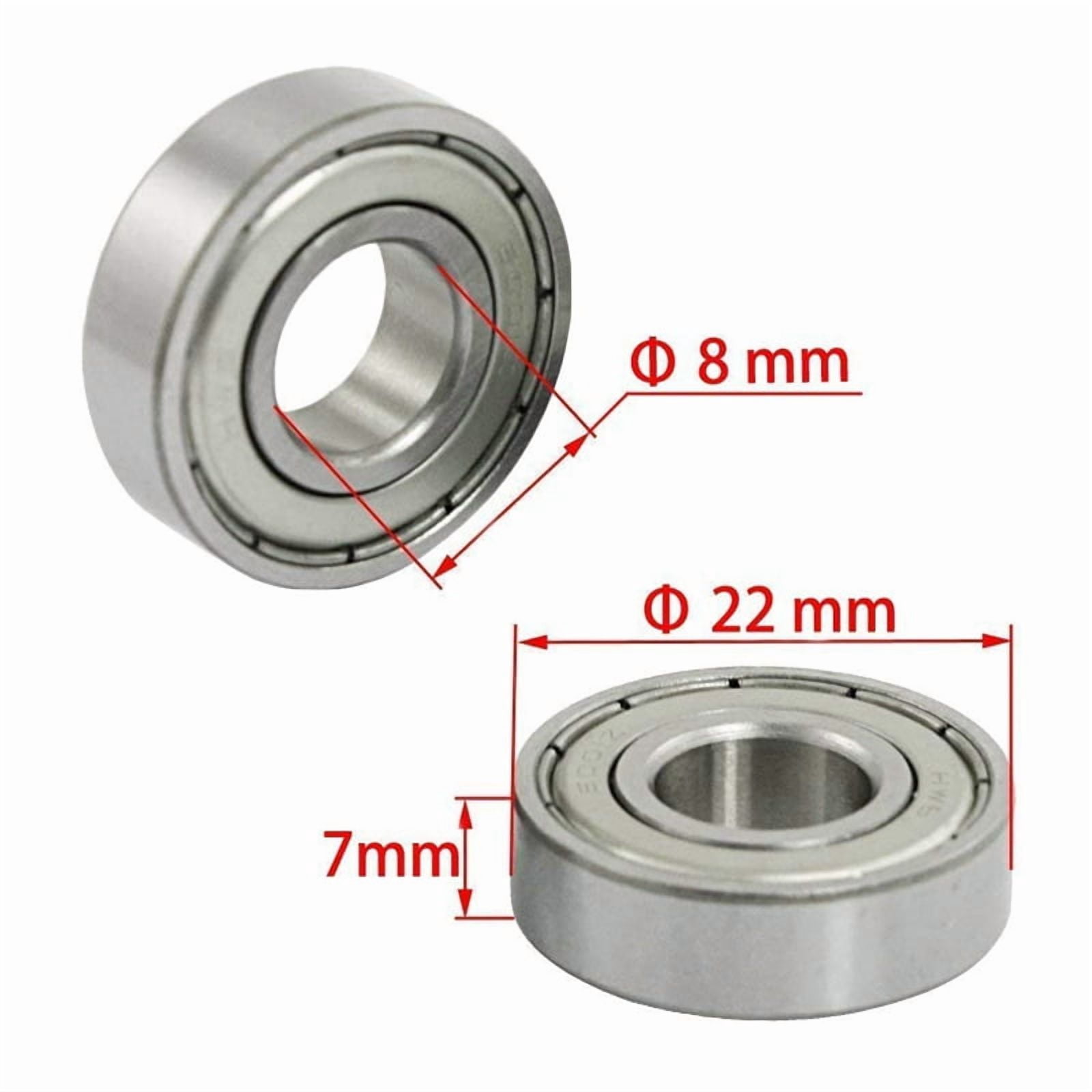 150Pcs 608 ZZ Ball Bearings, Metal Double Shielded Miniature Deep Groove Skateboard Ball Bearings (8mm X 22mm X 7mm)