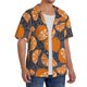 thumbnail image 2 of Balery Various Oranges Camisa Casual de Manga Corta con Botones para Hombre, Texturizada, Estilo Cubano, para Playa, Verano-Small, 2 of 5