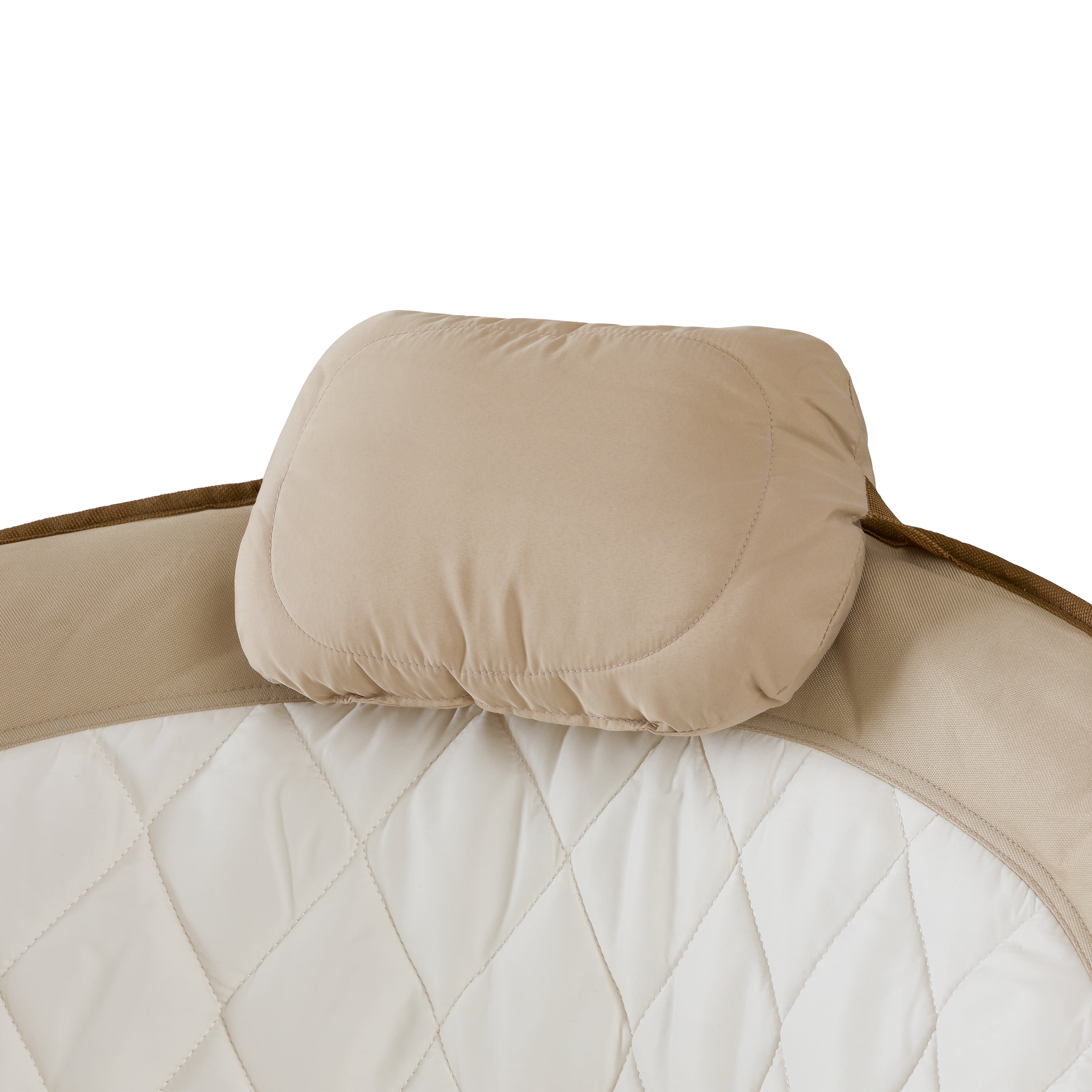 Ozark Trail Glamping Round Chair, Oversized & Padded, Soft Cozy Fabric, 300 lbs Capacity, Portable Camping & Outdoor Chair, Tan