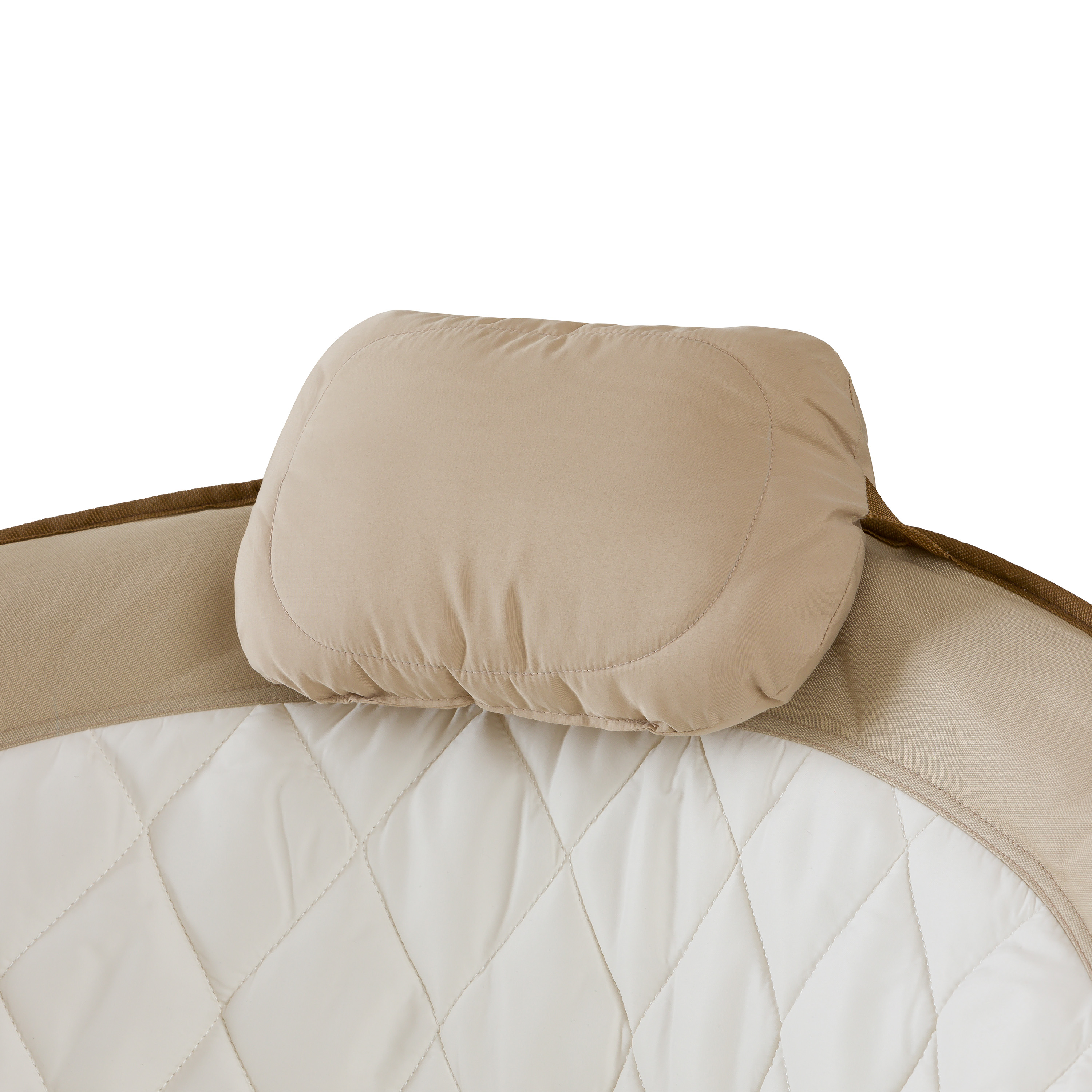 Silla Redonda de Glamping Ozark Trail, Extragrande y Acolchada, Tela Suave y Cómoda, Capacidad de 300 lbs, Silla Portátil para Campamento y Exterior, Beige 4