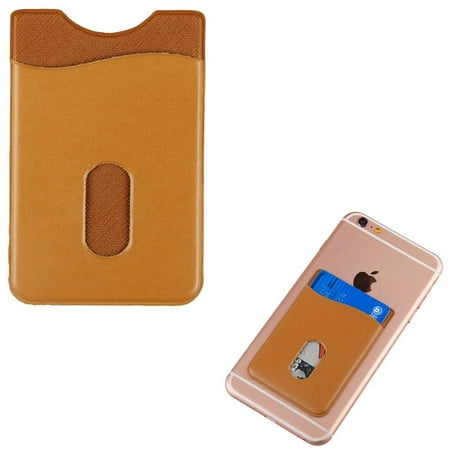 Insten Leather Adhesive Sticker Stick On Wallet ID Credit Card Holder Slot For Smartphone ...