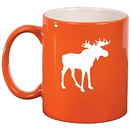 

Ceramic Coffee Tea Mug Cup Moose (Orange)