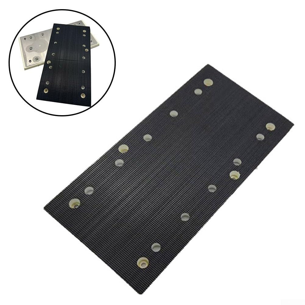 Square Sanding Pad 8.9 x 4.5 inches with Dust Extraction – 10/6 Hole MPE Plastic Disc for Orbital Sanders, Compatible with Standard Polishing Tools, Durable Replacement Pad(1Pcs,C)
