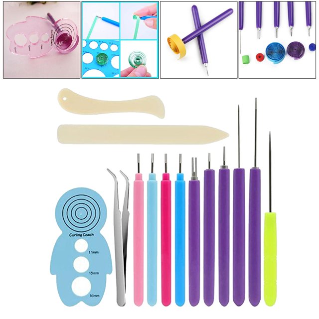 Herramientas de filigrana de papel BLESIY ranurada Art Hand Craft Set 14 Piezas