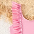 thumbnail image 6 of Ymyiu Toddler Bathing Suits Toddler Swimsuit Girl Baby Bathing Suit Ruffle Sleeveless Beach Swimwear with Shorts Two Piece Tankini Set 5T 6T (Pink,5-6 Years), 6 of 7