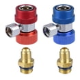 thumbnail image 1 of Unique Bargains 2pcs R-134a AC Raccord Rapide Adaptateur de Coupleur Haut Bas A / C Kit de Conversion de Tuyau de Jauge de Climatisation, 1 of 7