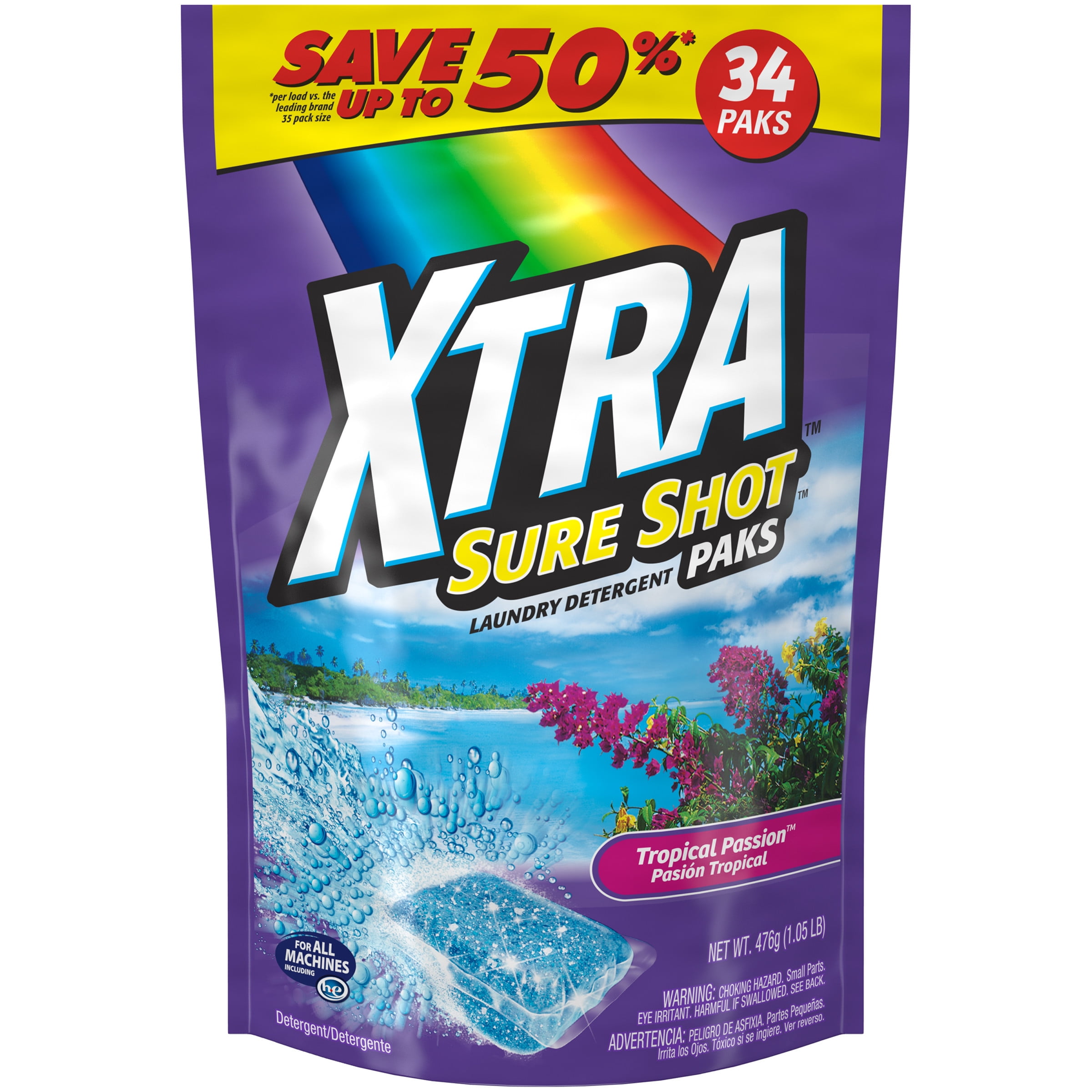 Xtra Unit Dose Detergent Tropical Passion 34 Count Walmart Xtra Unit Dose Detergent Tropical Passion 34 Count Walmart