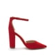 thumbnail image 2 of Zapatos DREAM PAIRS Tacones Altos Coco en Gamuza Roja con Tacón Grueso de 10 cm, 2 of 8