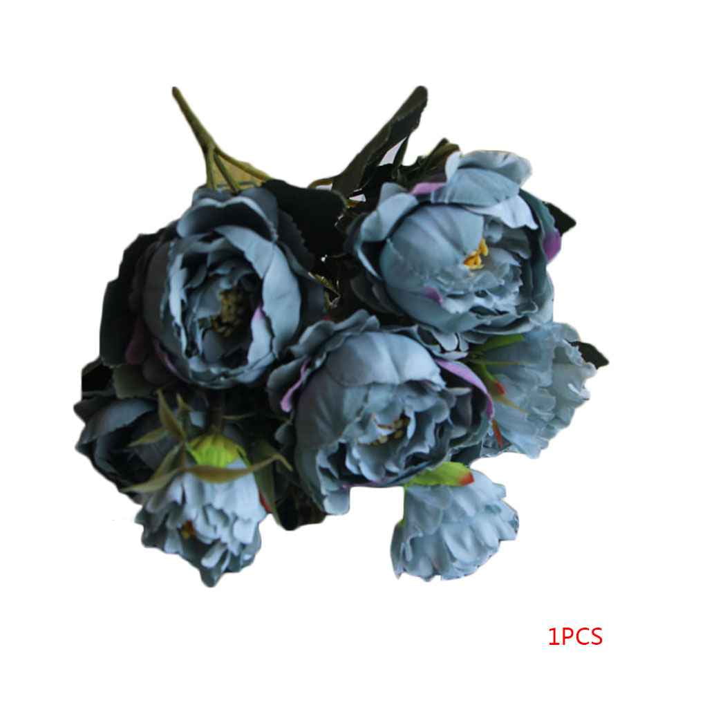 Machinehome Best Choice 8 Heads/Bouquet Mariage Christmas Simulation Real Touch Artificial Peony Flower Valentines Day Gift Fake Flower